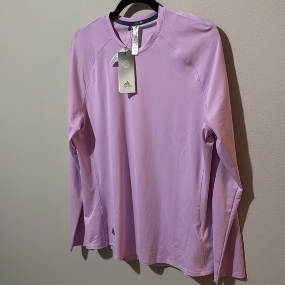 NWT Adidas Long Sleeve Golf T-Shirt Lilac Purple Womens XL Athletic Crew Neck - Picture 7 of 10